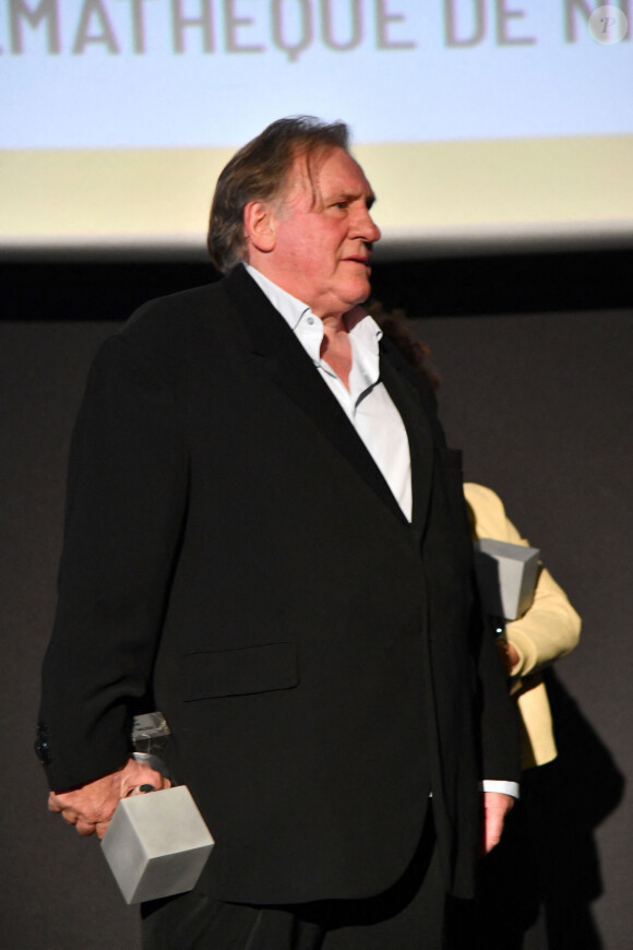 Gérard Depardieu lors de la soirée de clôture de la 3eme édition du Festival Cinéroman à Nice, le 24 octobre 2021 © Bruno Bebert / Bestimage