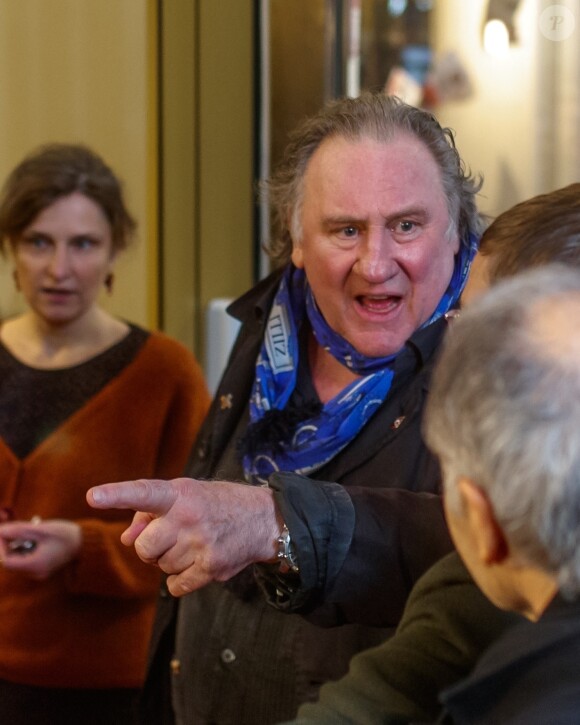 Gérard Depardieu à la première du film "The Taste of Small Things" à Berlin le 12 janvier 2023.  