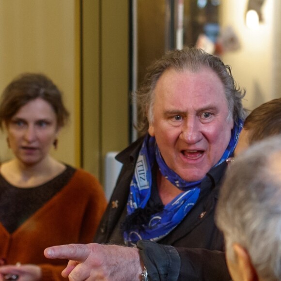 Gérard Depardieu à la première du film "The Taste of Small Things" à Berlin le 12 janvier 2023.  