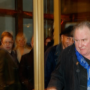 Gérard Depardieu à la première du film "The Taste of Small Things" à Berlin le 12 janvier 2023.  