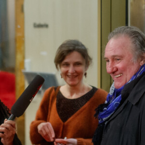Gérard Depardieu à la première du film "The Taste of Small Things" à Berlin le 12 janvier 2023.  