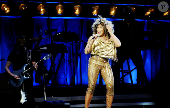 Tina Turner en concert à Stockholm.