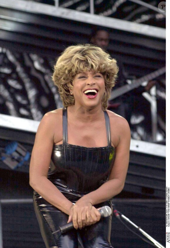 Tina Turner en concert à Londres.