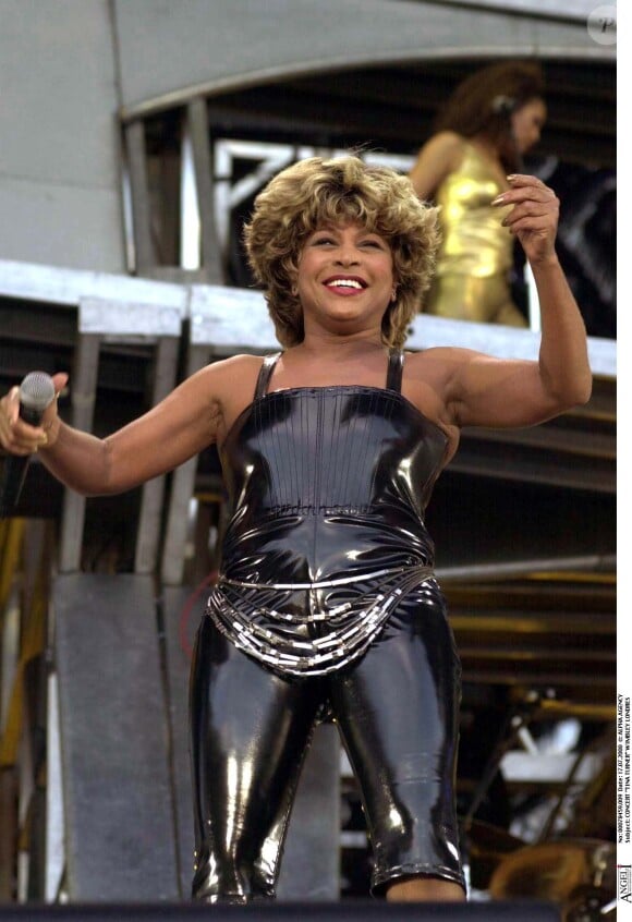 Tina Turner en concert à Londres.