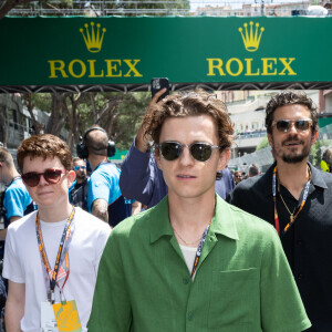 Tom Holland et son frère Paddy Holland, Orlando Bloom - People sur la grille de départ lors du 80ème Grand Prix de Monaco de Formule 1 à Monaco le 28 mai 2023. © Olivier Huitel/Pool Monaco