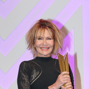 Un "acte manqué" de la part de la célèbre comédienne.
Clémentine Célarié (meilleure actrice pour la série Les randonneuses) - Photocall de la soirée de clôture du festival Series Mania 2023 à Lille le 24 mars 2023. © Stéphane Vansteenkiste / Bestimage 