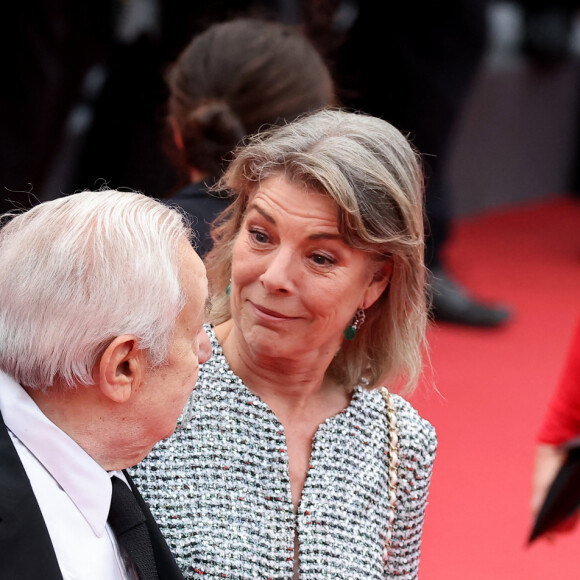 Carole Bouquet, Paul Rassam, la princesse Caroline de Hanovre - Montée des marches du film " Killers of the flower moon " lors du 76ème Festival International du Film de Cannes, au Palais des Festivals à Cannes. Le 20 mai 2023 © Jacovides-Moreau / Bestimage 