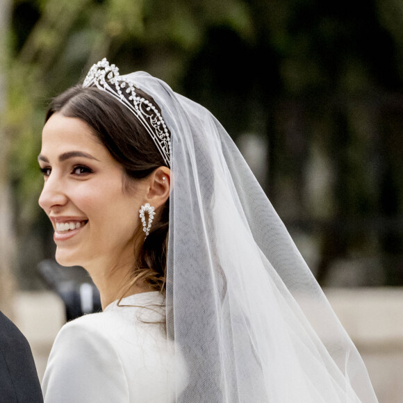 Rajwa al Saif - Mariage du prince H.de Jordanie et de Rajwa al Saif, au palais Zahran à Amman (Jordanie), le 1er juin 2023.
