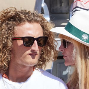 Isabelle Camus et Joalukas Noah en tribunes lors des Internationaux de France de tennis de Roland Garros 2023 à Paris, France, le 1er juin 2023. © Jacovides-Moreau/Bestimage