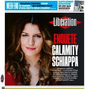 Marlène Schiappa en couverture du magazine Libération, samedi 3 et dimanche 4 juin 2023.
© Libération