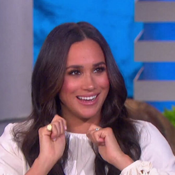 Meghan Markle sur le plateau de l'émission "The Ellen Show" à Los Angeles, le 17 novembre 2021. 