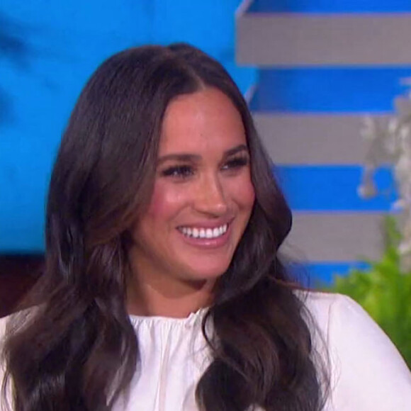 Meghan Markle sur le plateau de l'émission "The Ellen Show" à Los Angeles, le 17 novembre 2021. 