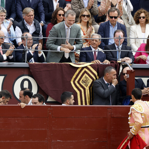 Le roi Felipe VI d'Espagne vient assister à une corrida à Madrid le 4 juin 2023.  King Philip IV attends the press bullfight at the Plaza de las Ventas, June 4, 2023, in Madrid (Spain). BULLS;BULLRING;PEOPLE Jose Velasco / Europa Press 06/04/2023 