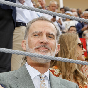 Le roi Felipe VI d'Espagne vient assister à une corrida à Madrid le 4 juin 2023. 