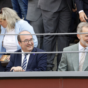 Le roi Felipe VI d'Espagne vient assister à une corrida à Madrid le 4 juin 2023. 