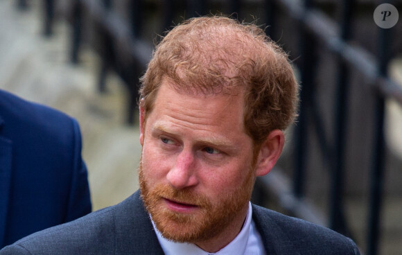 Le prince Harry, duc de Sussex, à la sortie du procès contre l'éditeur du journal "Daily Mail" à Londres, le 30 mars 2023. © Tayfun Salci/Zuma Press/Bestimage 