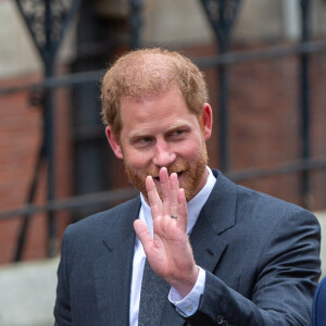 Le prince Harry, duc de Sussex, à la sortie du procès contre l'éditeur du journal "Daily Mail" à Londres, le 30 mars 2023. © Tayfun Salci/Zuma Press/Bestimage 