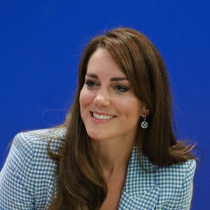 Catherine (Kate) Middleton, princesse de Galles, au Windsor Family Hub à Windsor, le 6 juin 2023. Cette visite a pour but d'en savoir plus sur le travail effectué par l'organisation pour fournir un soutien aux familles de Windsor, Maidenhead et des environs. 