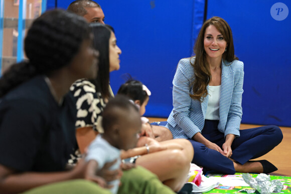 Catherine (Kate) Middleton, princesse de Galles, au Windsor Family Hub à Windsor, le 6 juin 2023. Cette visite a pour but d'en savoir plus sur le travail effectué par l'organisation pour fournir un soutien aux familles de Windsor, Maidenhead et des environs. 