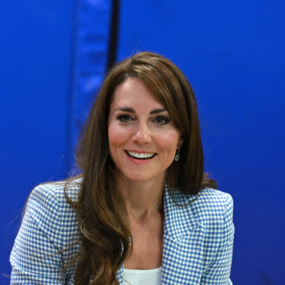 Catherine (Kate) Middleton, princesse de Galles, au Windsor Family Hub à Windsor, le 6 juin 2023. Cette visite a pour but d'en savoir plus sur le travail effectué par l'organisation pour fournir un soutien aux familles de Windsor, Maidenhead et des environs. 
