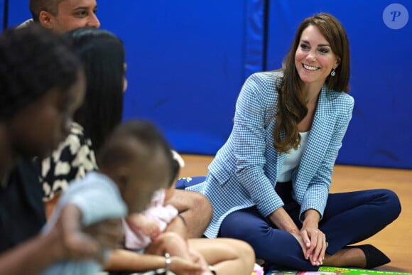 Catherine (Kate) Middleton, princesse de Galles, au Windsor Family Hub à Windsor, le 6 juin 2023. Cette visite a pour but d'en savoir plus sur le travail effectué par l'organisation pour fournir un soutien aux familles de Windsor, Maidenhead et des environs. 