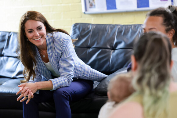 Catherine (Kate) Middleton, princesse de Galles, au Windsor Family Hub à Windsor, le 6 juin 2023. Cette visite a pour but d'en savoir plus sur le travail effectué par l'organisation pour fournir un soutien aux familles de Windsor, Maidenhead et des environs. 