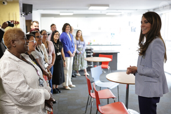 Catherine (Kate) Middleton, princesse de Galles, au Windsor Family Hub à Windsor, le 6 juin 2023. Cette visite a pour but d'en savoir plus sur le travail effectué par l'organisation pour fournir un soutien aux familles de Windsor, Maidenhead et des environs. 