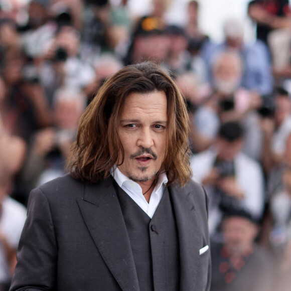 Johnny Depp au photocall de "Jeanne du Barry" lors du 76ème Festival International du Film de Cannes, le 17 mai 2023. © Dominique Jacovides/Cyril Moreau/Bestimage
