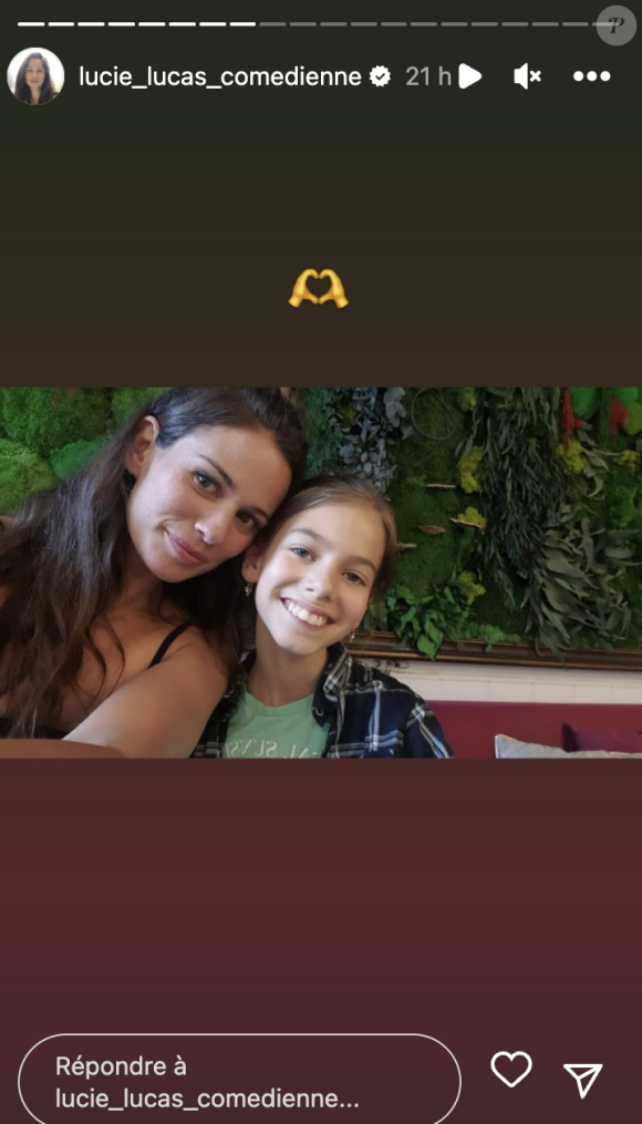 Lucie Lucas emmène sa fille Moïra sur le tournage de la série "Clem" à Paris. Instagram