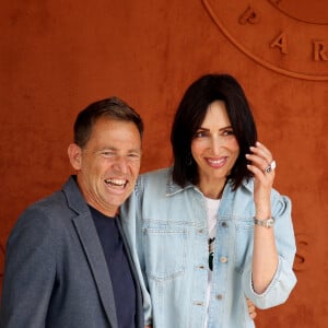 Daniel Riolo et sa compagne Géraldine Maillet au village lors des Internationaux de France de tennis de Roland Garros 2023, à Paris, France, le 8 juin 2023. © Jacovides-Moreau/Bestimage