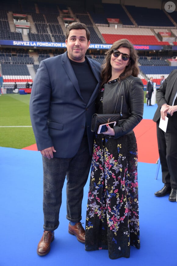 Mariage - Artus s'est marié avec Sarah - Exclusif - Artus et sa compagne Sarah Nasrallah - 5ème dîner de gala de la fondation Paris Saint-Germain au parc des Princes à Paris, France, le 15 mai 2018. © Rachid Bellak/Bestimage 