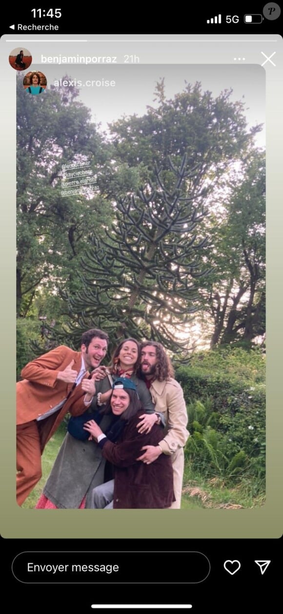 Les amis au Mariage de Clara Luciani le 27/5/2023 en Ecosse, Instagram.