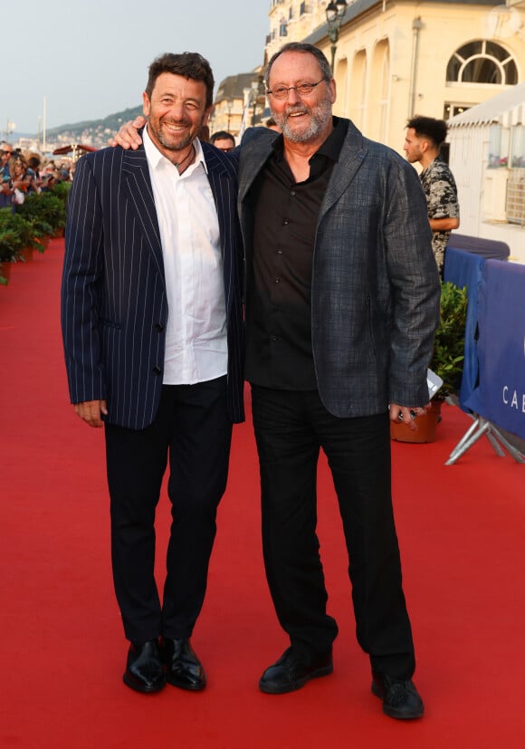Patrick Bruel et Jean Reno sur le tapis rouge du prix du court métrage lors du 37ème festival du film de Cabourg (37ème journées romantiques du 14 au 18 juin 2023), à Cabourg, France, le 16 juin 2023. © Coadic Guirec/Bestimage 