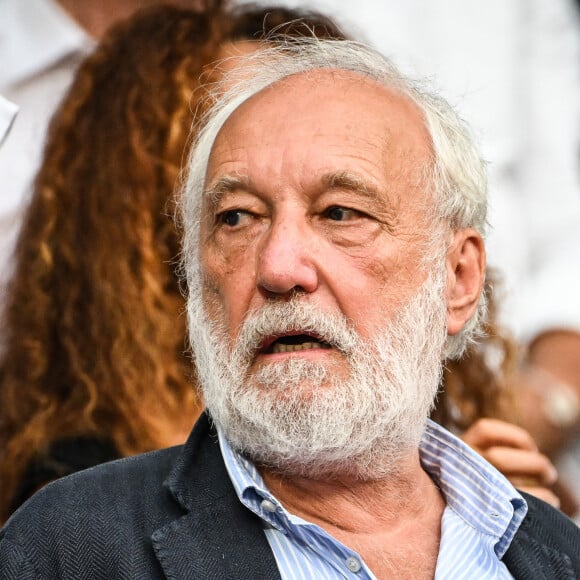 François Berléand en tribunes lors de la finale de rugby Top 14 opposant le Stade Toulousain Rugby (Toulouse) au Stade Rochelais (La Rochelle) au Stade de France à Saint-Denis, Seine Saint-Denis, le 17 juin 2023. Toulouse a gagné 29-26. © Matthieu Mirville/Bestimage 