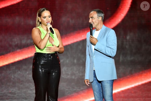 Exclusif - Léa et Nikos Aliagas - Enregistrement de l'émission "Les chansons de l'été" dans les Arènes de Nîmes, diffusée le 17 juin 2023 sur TF1. © Bruno Bebert-Christophe Clovis / Bestimage