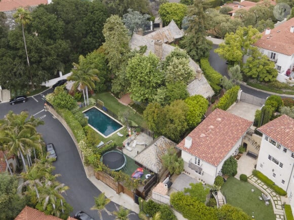 Exclusif - Photos aériennes de l'imposante maison de Natalie Portman et Benjamin Millepied à Los Feliz le 14 juin 2023.