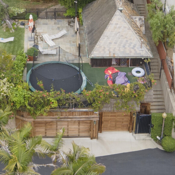 Exclusif - Photos aériennes de l'imposante maison de Natalie Portman et Benjamin Millepied à Los Feliz le 14 juin 2023.