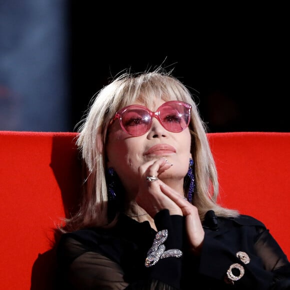 Exclusif - Enregistrement de l'émission "Le Divan" avec Amanda Lear en invitée et présentée par Marc-Olivier Fogiel, le 2 novembre 2018. L'émission sera diffusée le 9 novembre 2018 sur France 3. © Dominique Jacovides/Bestimage 