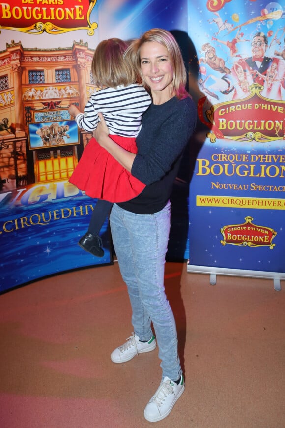 Exclusif - Sidonie Bonnec et sa fille Bonnie-Rose au nouveau spectacle du cirque Bouglione, au cirque d'hiver à Paris, le 8 octobre 2016. © CVS/Bestimage