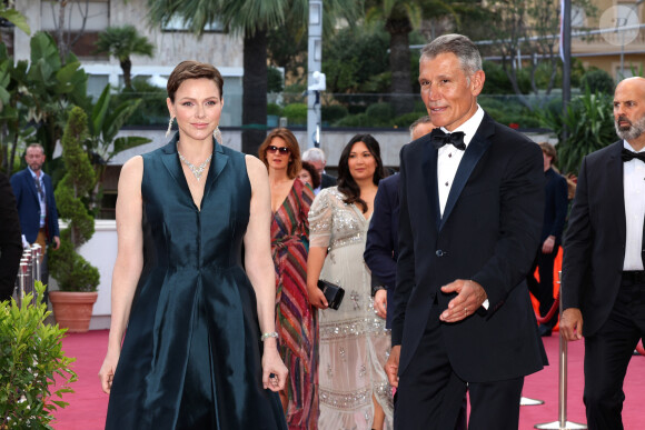 La princesse Charlene de Monaco et Laurent Puons - Photocall de la cérémonie de clôture du 62ème festival de télévision de Monte-Carlo le 20 juin 2023. © Claudia Albuquerque / Bestimage 