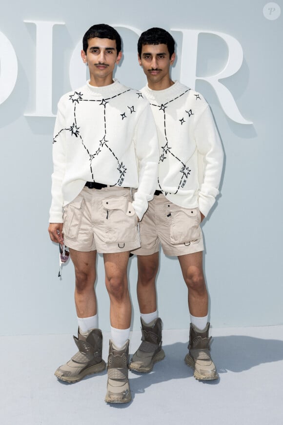 Twins Hadban - Les célébrités au défilé Dior "Collection Homme Prêt-à-Porter Printemps/Eté 2024" lors de la Fashion Week de Paris (PFW), le 23 juin 2023. © Olivier Borde / Bestimage 