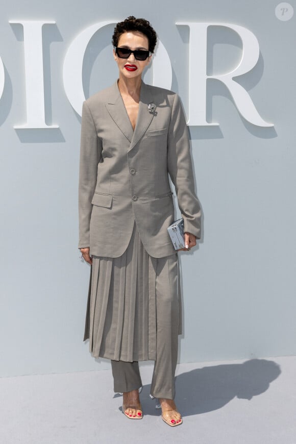 Farida Khelfa - Les célébrités au défilé Dior "Collection Homme Prêt-à-Porter Printemps/Eté 2024" lors de la Fashion Week de Paris (PFW), le 23 juin 2023. © Olivier Borde / Bestimage 