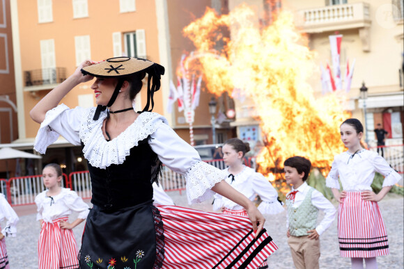 Le prince Albert II de Monaco, la princesse Charlene et leurs enfants, le prince héréditaire Jacques et la princesse Gabriella durant la célébration de la traditionnelle fête de la Saint Jean à Monaco le 23 juin 2023. © Claudia Albuquerque / Bestimage 