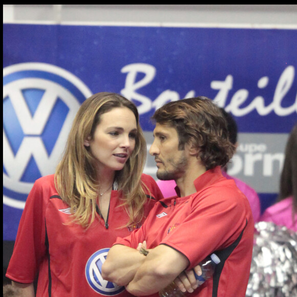 Bixente Lizarazu et Claire Keim au Palais des sports de Lyon