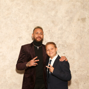 Neymar et Davi Lucca à la soirée caritative au bénéfice de l'association de Neymar Jr. "l'Instituto Projeto", son institut pour les enfants défavorisés, à Sao Paulo.