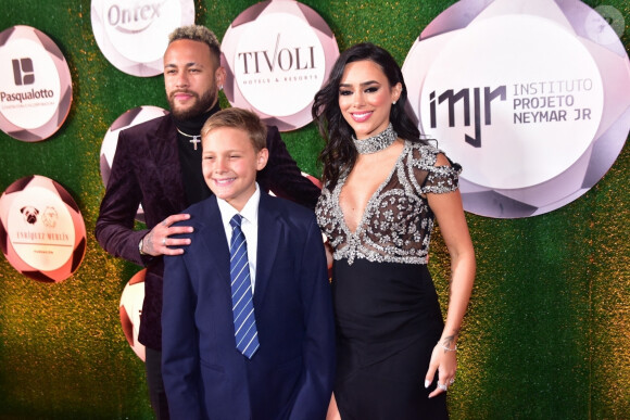 Neymar, Davi Lucca et Bruna Biancardi à la soirée caritative au bénéfice de l'association de Neymar Jr. "l'Instituto Projeto", son institut pour les enfants défavorisés, à Sao Paulo.