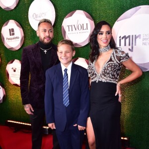 Neymar, Davi Lucca et Bruna Biancardi à la soirée caritative au bénéfice de l'association de Neymar Jr. "l'Instituto Projeto", son institut pour les enfants défavorisés, à Sao Paulo.