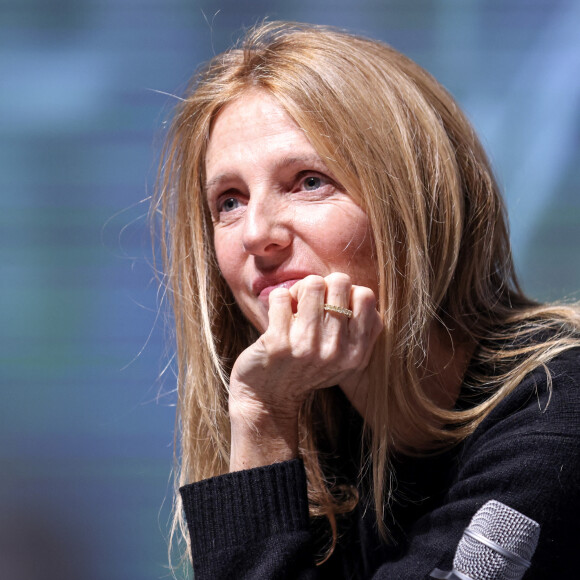 Sandrine Kiberlain a fait une petite pause pour se consacrer à son appartement depuis plusieurs mois. 
L'actrice française Sandrine Kiberlain lors du Festival Premiers Plans à Angers, France. © Laetitia Notarianni/Bestimage