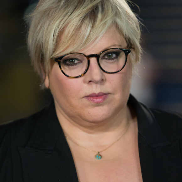 Exclusif - Laurence Boccolini - Backstage de l'enregistrement de l'émission "La télé chante pour le Sidaction" aux Folies Bergère à Paris. L'émission sera diffusée sur France 2 le 28 mars