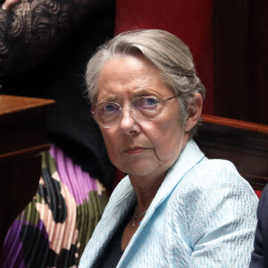 Élisabeth Borne, Première ministre lors de la séance de questions au gouvernement à l'Assemblée nationale, à Paris, France, le 27 juin 2023. © Stéphane Lemouton/Bestimage 